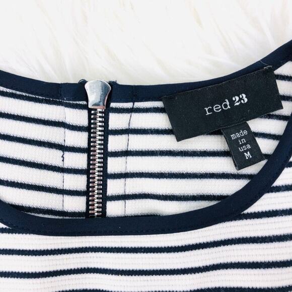Red 23 Bodycon Dress Navy & White Stripe M - Picture 6 of 8